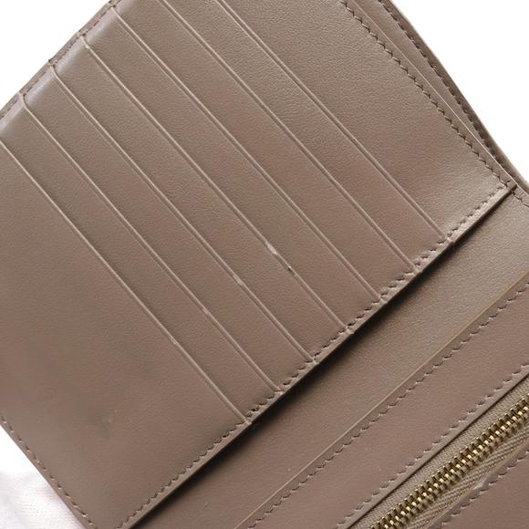 CELINE Medium Strap Wallet Bifold Leather Beige - Picture 7 of 9